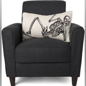 PAIR of Reversible Halloween Skeleton Pillows